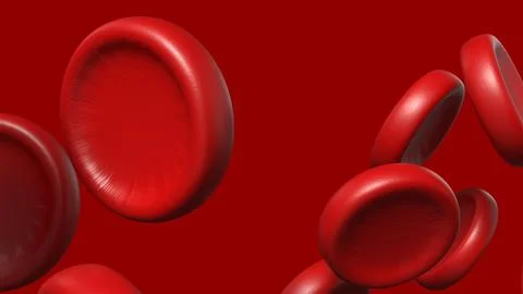 Red Blood Cells Flowing Through Artery 3d Render. Stock Illustration