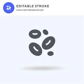 Red Blood Cells icon vector, filled flat sign, solid pictogram isolated on white Stock Illustration