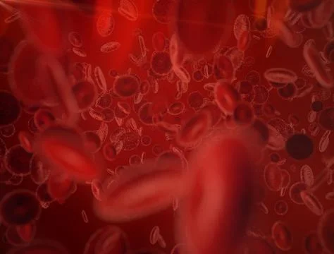 Red Blood Cells motion inside of. Medical scene. Stock Illustration