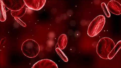 Red Blood Cells move through the blood vessel seamless looping animation 動画素材 334589202