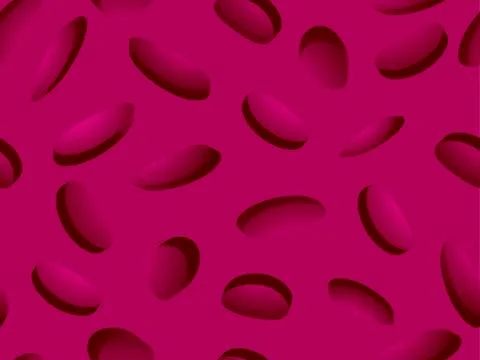Red blood cells seamless pattern. Blood clot under the microscope, erythrocyt Stock Illustration