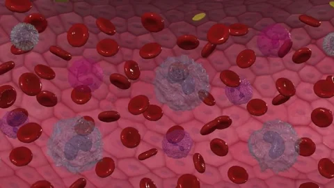 Red blood cells transport oxygen to your... | Stock Video | Pond5