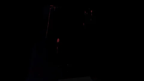 Red blood dripping vertically on black background for use with visual effects Stock Footage 92661787