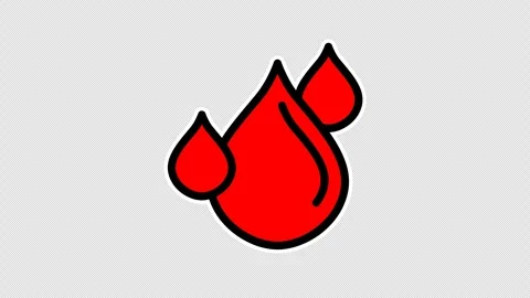 Red blood drop Vídeo Stock 335397641