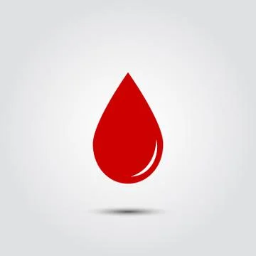 Red blood drop icon Stock Illustration