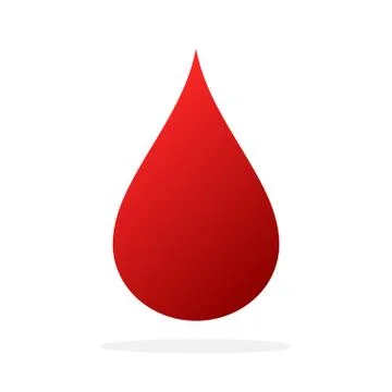Red blood drop icon. Vector illustration. Stock Illustration