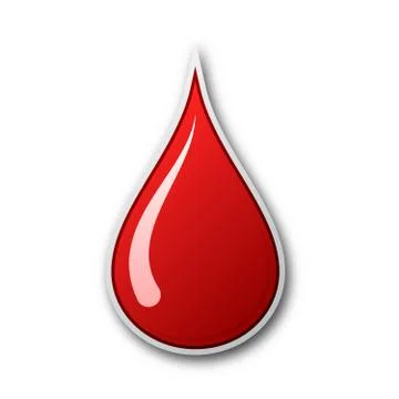 Red blood drop icon. Vector illustration. Stock Illustration