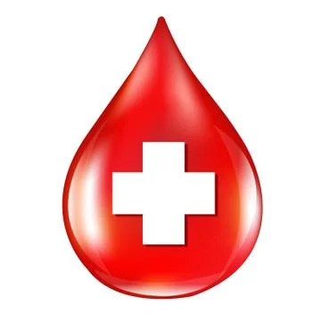 Red blood drop Stock Illustration