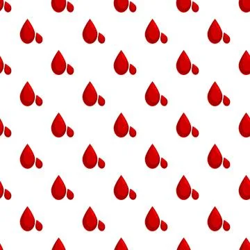 Red blood drop seamless pattern concept Stock Illustration