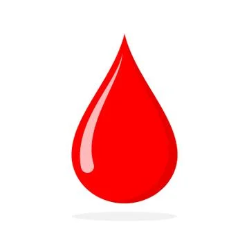 Red blood drop. Vector illustration. Stock Illustration