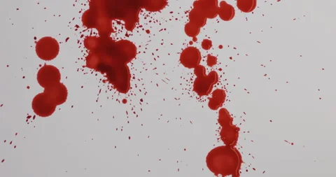 Red blood liquid dripping down on white background. Video stock 148067105