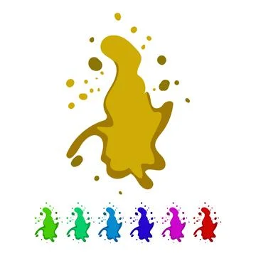 Red blood splatter cartoon vector graphic Stock Illustration