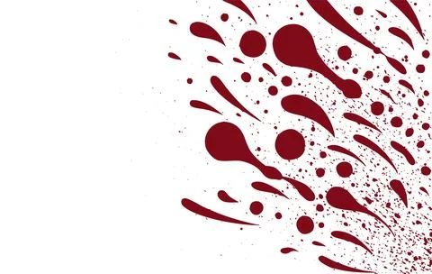 Red blood splatter drops background vector Stock Illustration