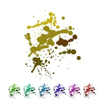 Red blood splatter ink splash on white Ilustración de archivo