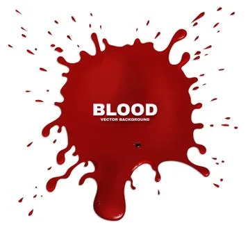 Red blood splatter vector grunge background Illustrazione stock