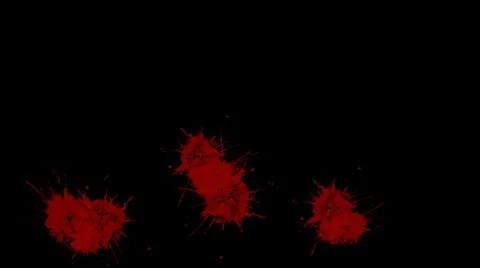 Red blood splatter on wall Stock Footage 7747719