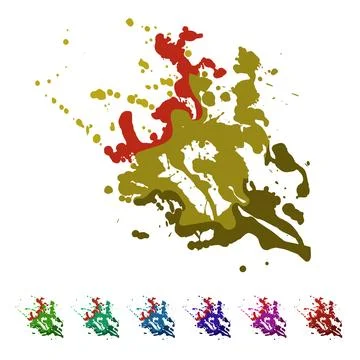 Red blood splattering creating abstract background drops 스톡 일러스트