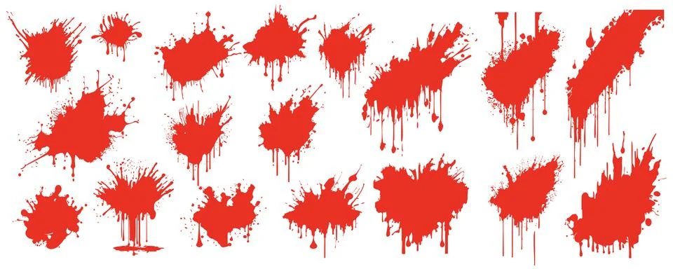 Red Blood Splatters Stock Illustration