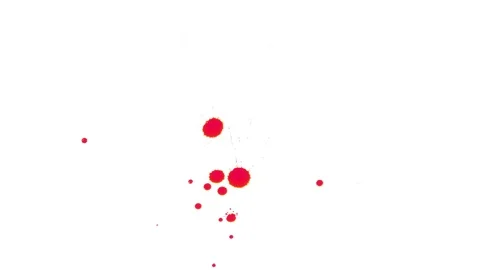 Red Blood Spread On White Background 