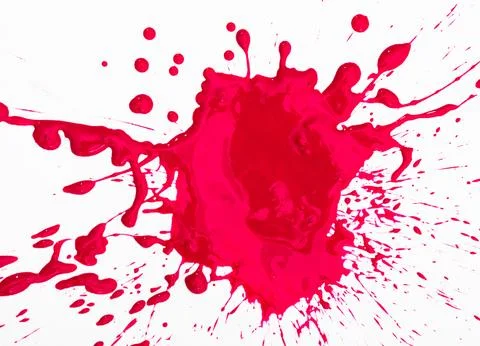 Red blot isolated on white Stock Photos