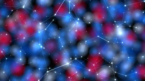 Red Blue Abstract Background Molecule Research Scientific Technology Data Stock Footage 232118048