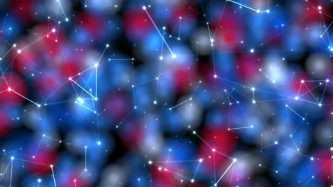 Red Blue Abstract Background Molecule Research Scientific Technology Data Stock Footage 232118052