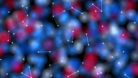 Red Blue Abstract Background Molecule Research Scientific Technology Data Stock Footage 232118083
