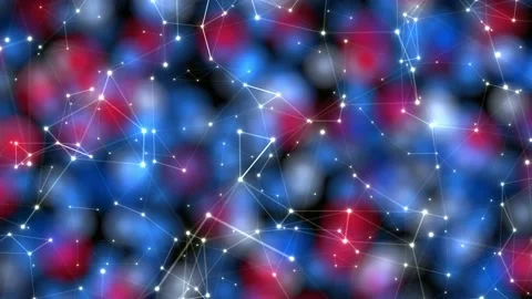Red Blue Abstract Background Molecule Research Scientific Technology Data Stock Footage 232118143