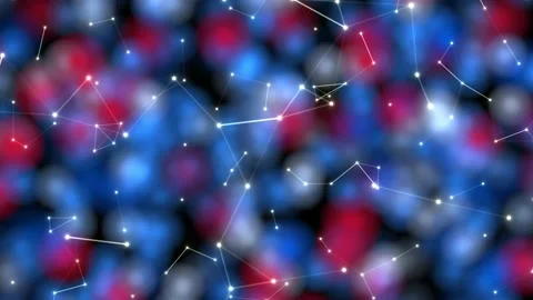 Red Blue Abstract Background Molecule Research Scientific Technology Data Stock Footage 232118157