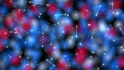 Red Blue Abstract Background Molecule Research Scientific Technology Data Stock Footage 232118158