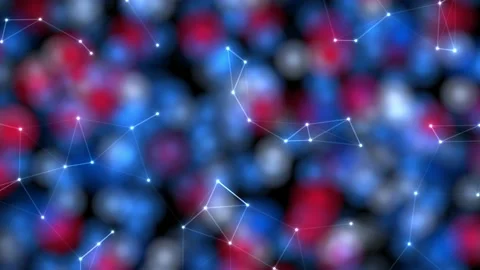 Red Blue Abstract Background Molecule Research Scientific Technology Data Stock Footage 232118212