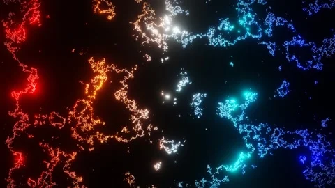 Red to Blue Abstract Glow Particles Background VJ Loop in 4K Stock Footage 247132947