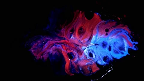 Red Blue abstract liquid marble texture, fluid art. abstract colorful design Stock Footage 166272155