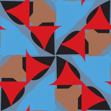 Red Blue and Black Triangular Shapes Illustrazione stock