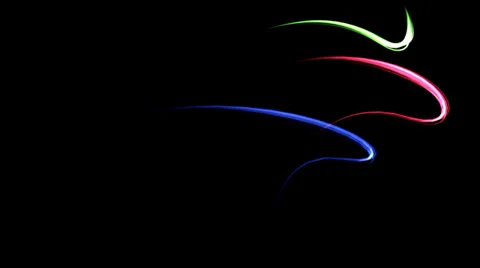 Red blue and green light streaks Stock Footage 32013099