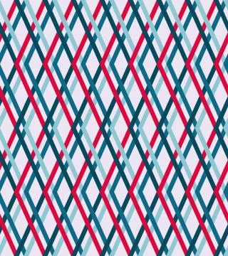 Red blue and grey checked texture, seamless vector background Illustration