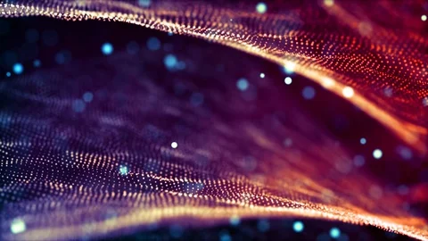 Red, blue and purple 3D movement through space galaxy - HD motion Stock Footage 81474426