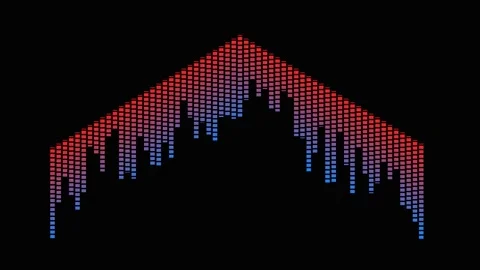 Red Blue Arrow Shapes Dripping Liquid Abstract Background Motion Graphic Video stock 342522493