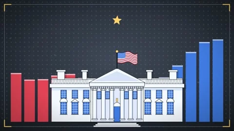 Red-blue-bar-duel-election-night-dot-field-slate-loop Видео 343631607