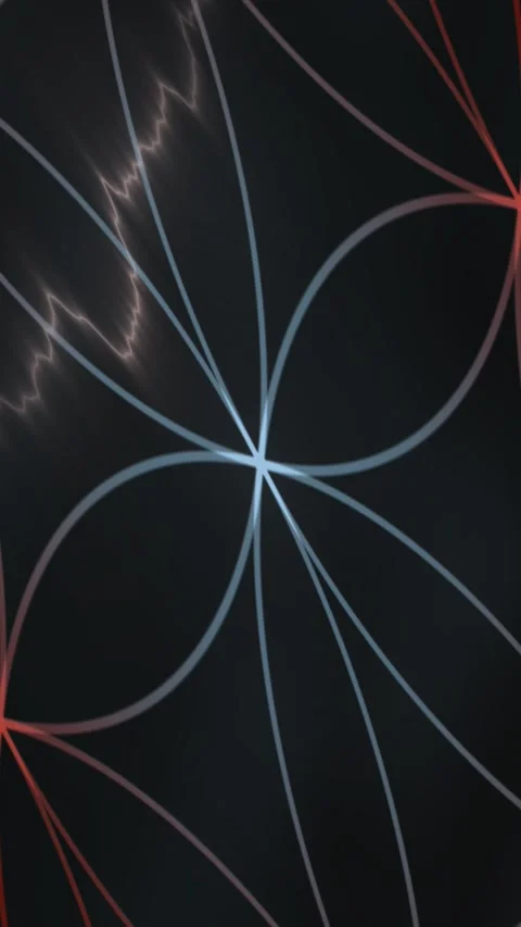 Red Blue Curved Line Abstract Motion Background with Glowing Light Stock Footage 342913744