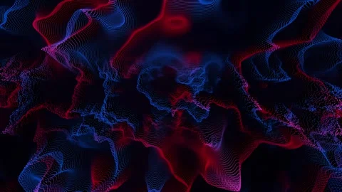 Red &amp; Blue Dot Waves Background Stock Footage 273696783