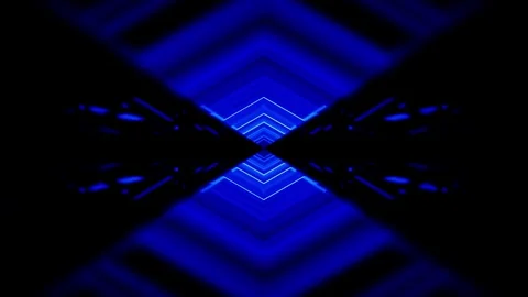 Red blue ghost neon Arrow tunnel VJ loop background animation Stock Footage 314659238