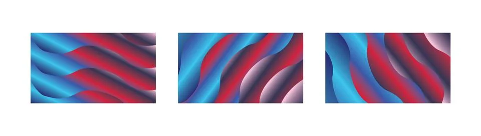 Red Blue Gradient Flow Backgrounds with Bold Abstract Fluid Waves for Moder.. Stock Illustration