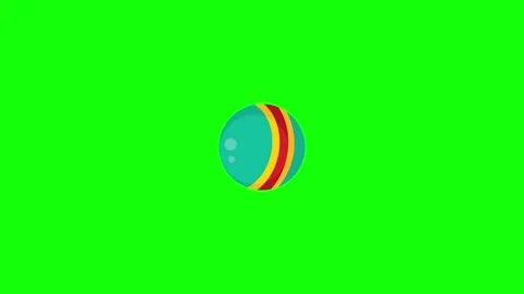 Red, Blue, Green Ball and Circle and Screen Green Screen Video stock 339443071