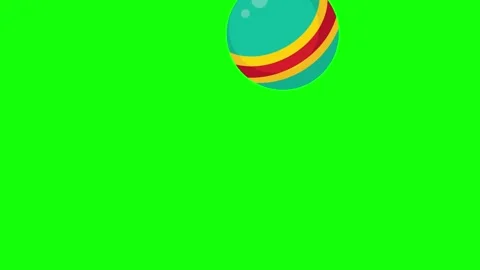 Red, Blue, Green Ball and Circle and Screen Green Screen Stock Footage 339443073
