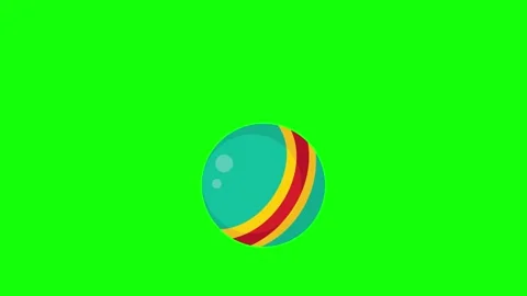 Red, Blue, Green Ball and Circle and Screen Green Screen Video stock 339443093