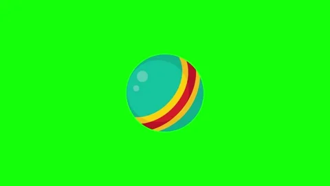 Red, Blue, Green Ball and Circle and Screen Green Screen Stock-Footage 339443097