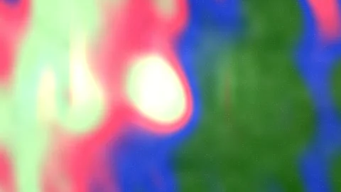 Red blue green glowing fluid blobs abstract seamless loop 4k 動画素材 331581200
