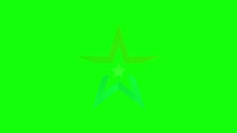 Red, Blue, Green Star and Screen on Green Screen Background Horizontal 16:9 Stock Footage 339444468