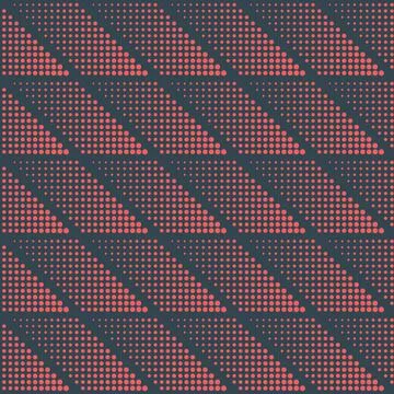 Red Blue Halftone Pattern Incline Rectangles Vector Retro Abstract Background Stock Illustration